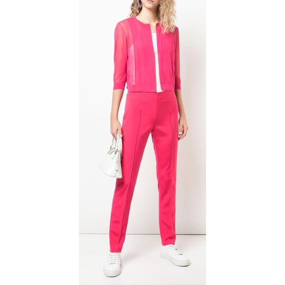 Akris Punto Fuchsia Pink Straight-Leg Pants - Picture 3 of 11
